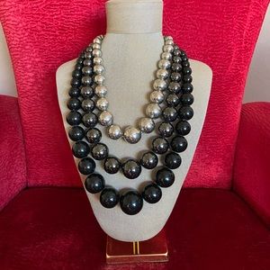 14 & Union 3 layer big bead statement necklace adjustable